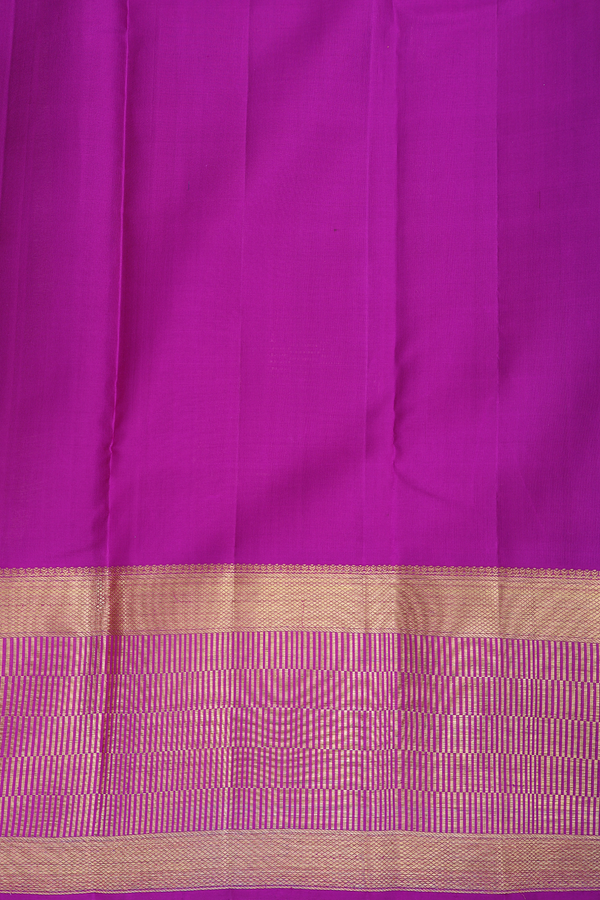 Kanchipuram Silk Saree In Cocoa Brown With Checks Design