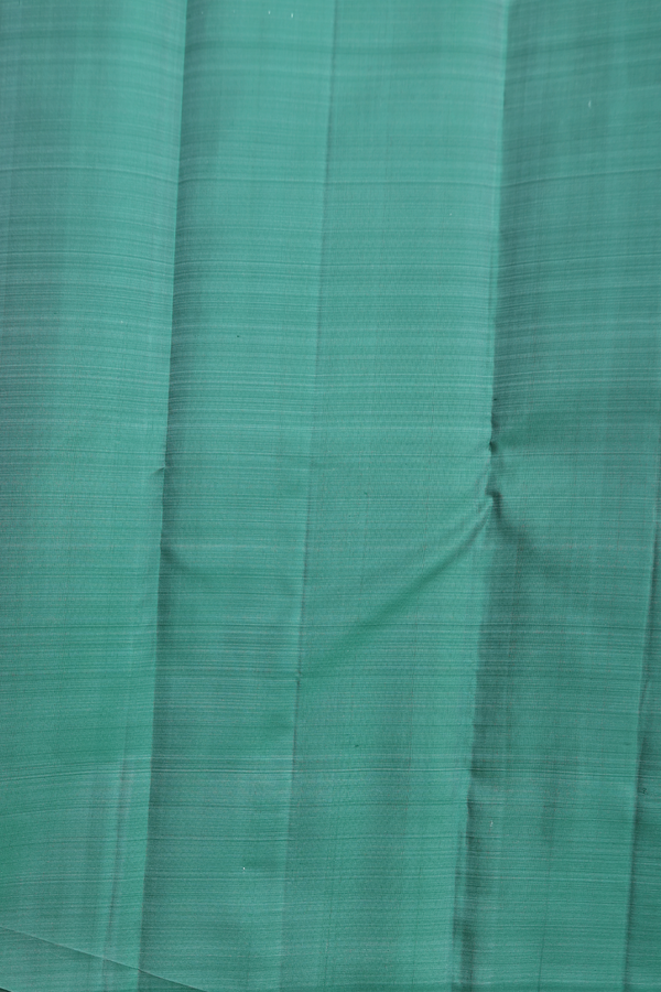 Kanchipuram Silk Saree In Pastel Green With Stripes Design