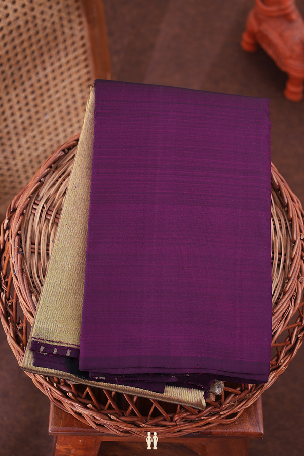 Kanchipuram Silk Saree In Gold With Step Border