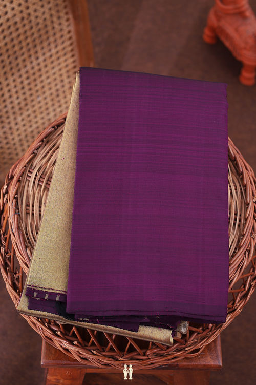 Kanchipuram Silk Saree In Gold With Step Border