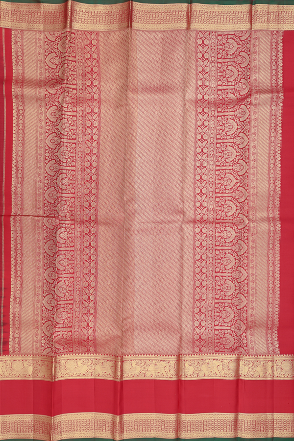 Kanchipuram Silk Saree In Royal Blue With Zari Buttas