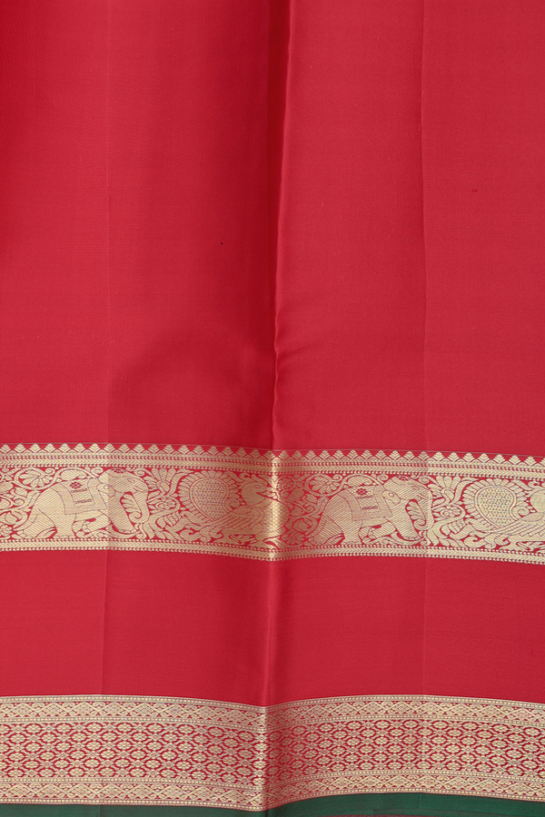 Kanchipuram Silk Saree In Royal Blue With Zari Buttas