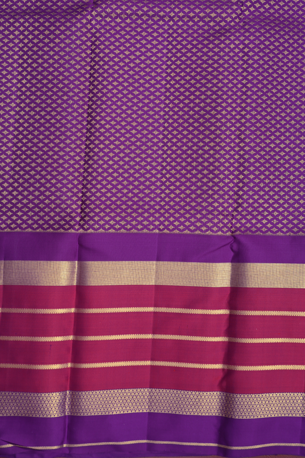 Kanchipuram Silk Saree In Greenish Blue With Zari Buttas