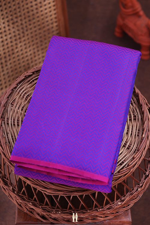 Kanchipuram Silk Saree In Purple With Jacquard Pattern