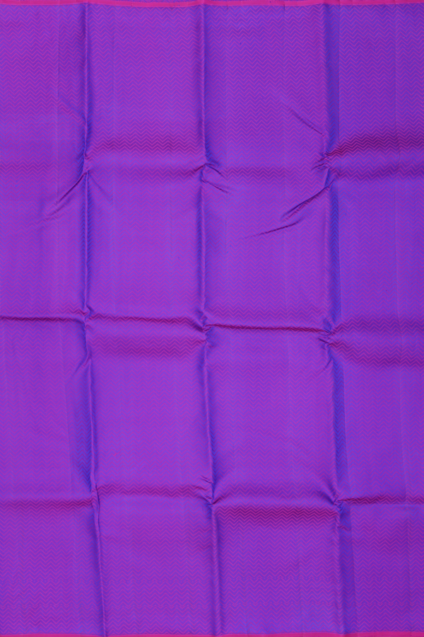 Kanchipuram Silk Saree In Purple With Jacquard Pattern