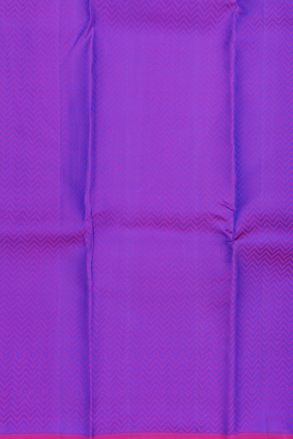Kanchipuram Silk Saree In Purple With Jacquard Pattern
