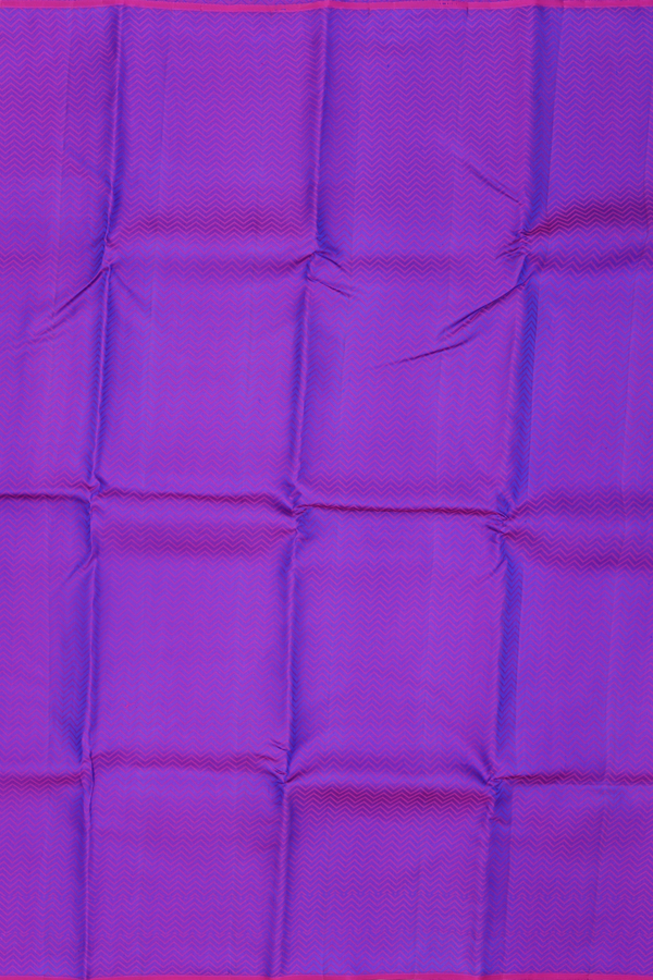 Kanchipuram Silk Saree In Purple With Jacquard Pattern