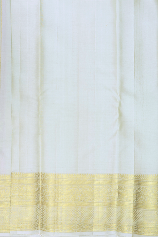 Kanchipuram Silk Saree In Sage Green With Jacquard Pattern