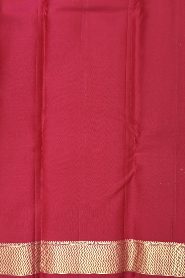 Kanchipuram Silk Saree In Red With Jacquard Pattern