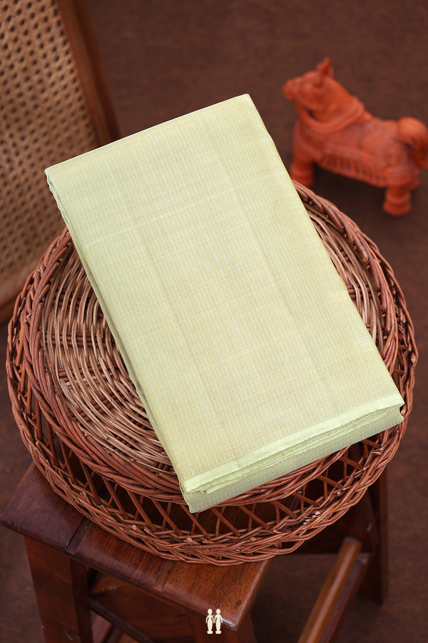 Kanchipuram Silk Saree In Pastel Green With Stripes Design