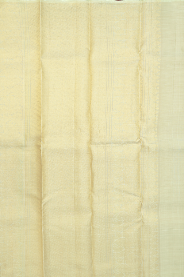 Kanchipuram Silk Saree In Pastel Green With Stripes Design