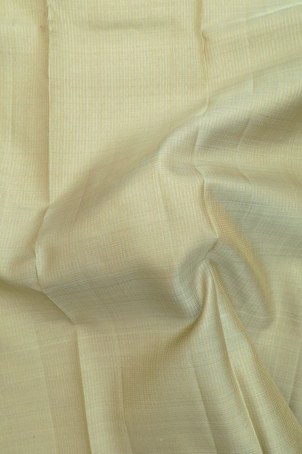 Kanchipuram Silk Saree In Pastel Green With Stripes Design