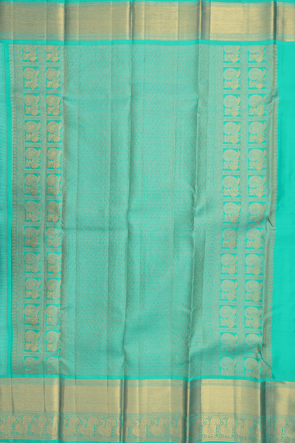 Kanchipuram Silk Saree In Off White With Brocade Design