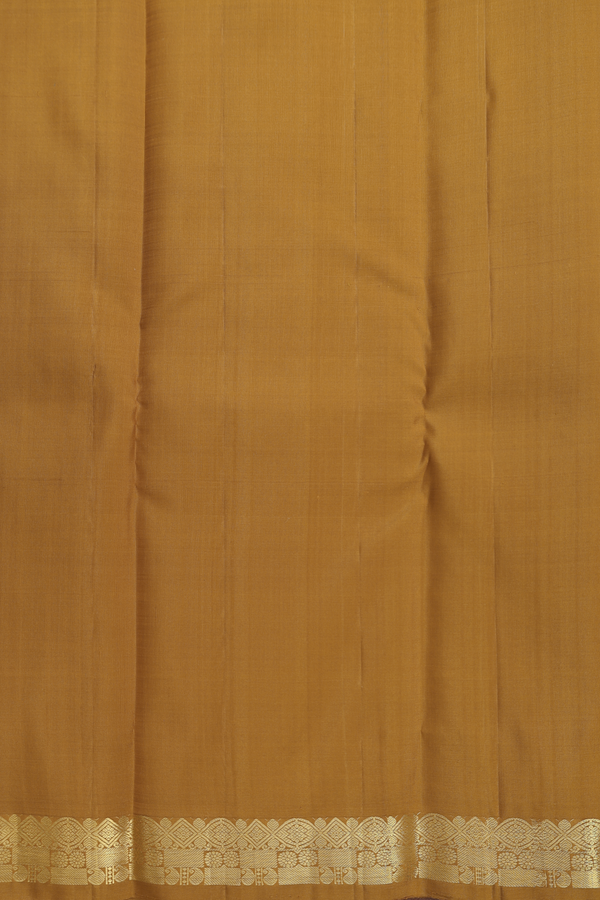 Kanchipuram Silk Saree In Brown With Zari Buttas