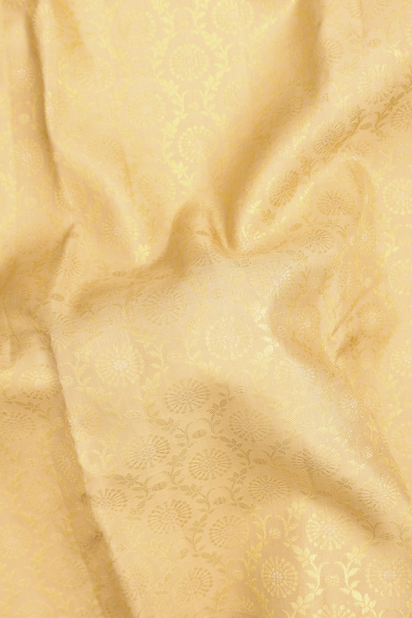 Kanchipuram Silk Saree In Biscuit Color With Brocade Design