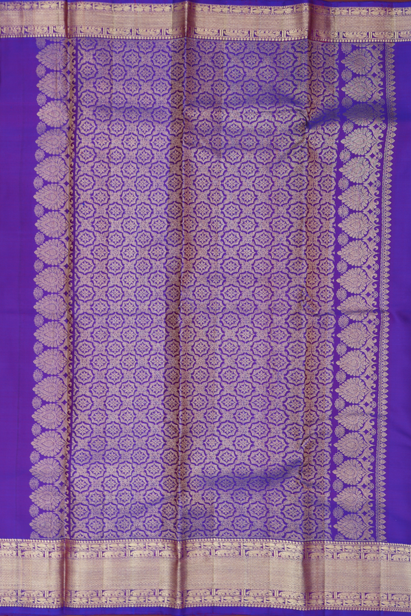 Kanchipuram Silk Saree In Purple With Zari Border