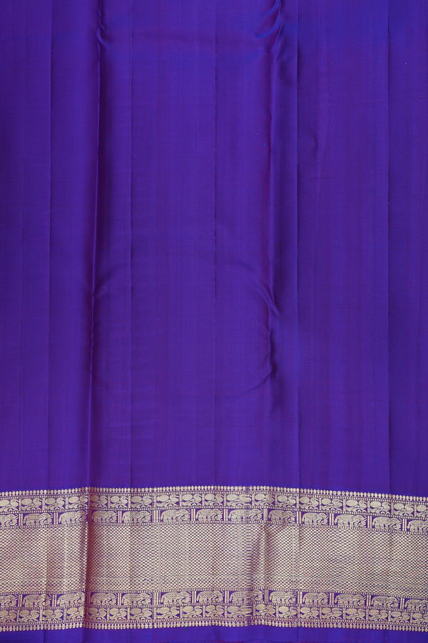 Kanchipuram Silk Saree In Purple With Zari Border