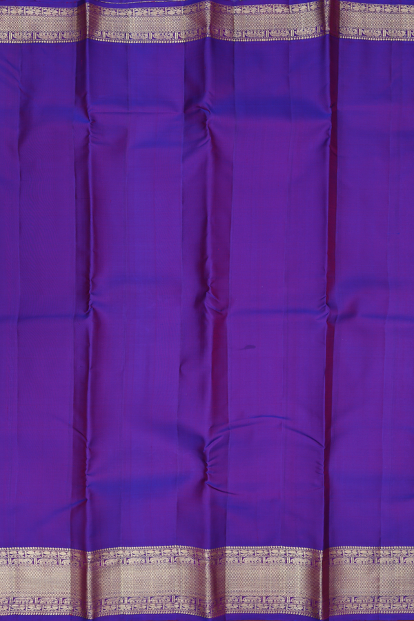 Kanchipuram Silk Saree In Purple With Zari Border