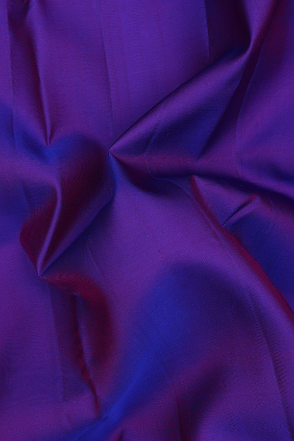 Kanchipuram Silk Saree In Purple With Zari Border