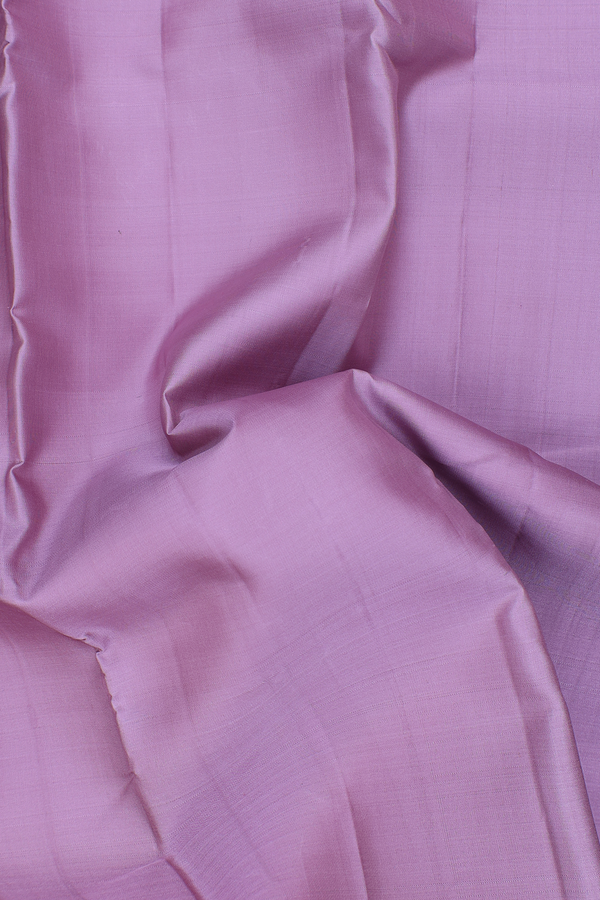 Kanchipuram Silk Saree In Dusty Lavender With Contrast Border