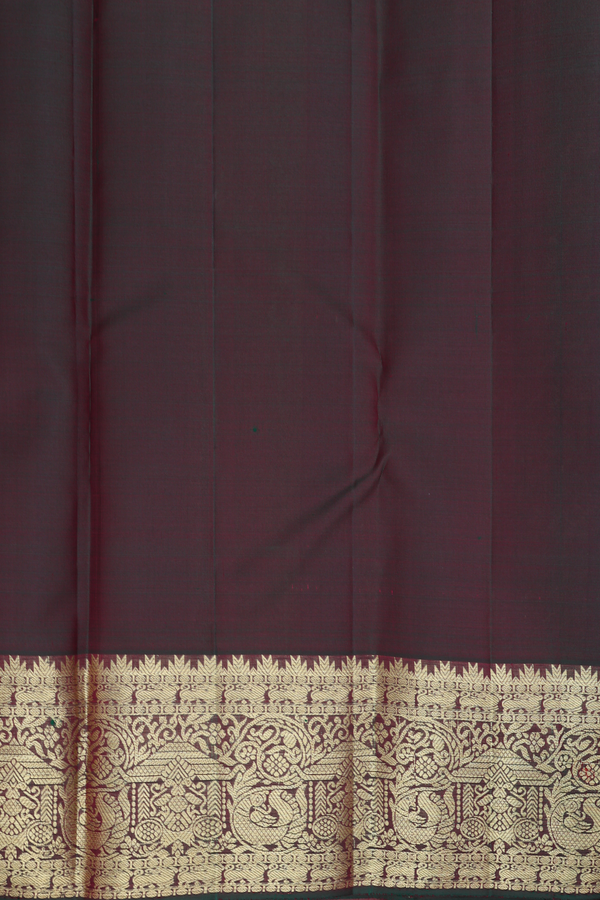 Kanchipuram Silk Saree In Purple With Contrast Border