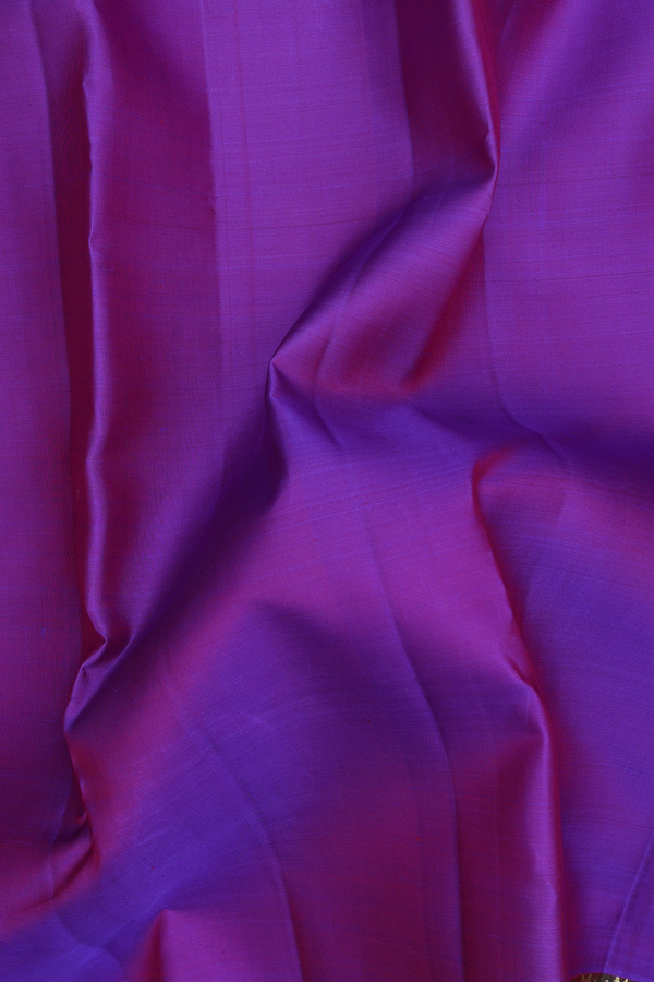 Kanchipuram Silk Saree In Purple With Contrast Border