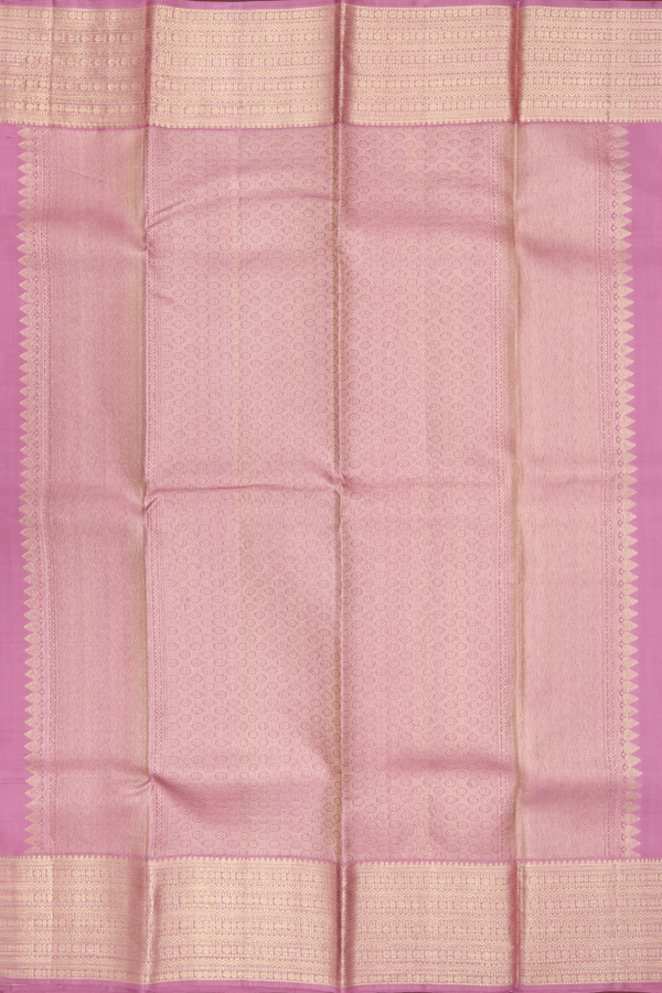 Kanchipuram Silk Saree In Dusty Pink With Zari Buttas