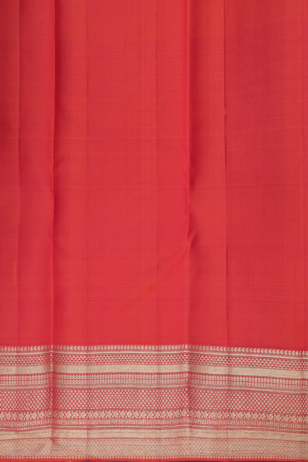 Kanchipuram Silk Saree In Purple With Peacock Buttas
