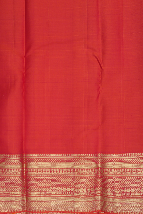 Kanchipuram Silk Saree In Plum Purple With Peacock Buttas