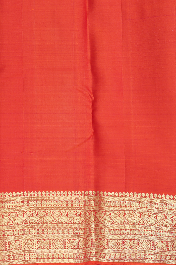 Kanchipuram Silk Saree In Maroon With Zari Buttas
