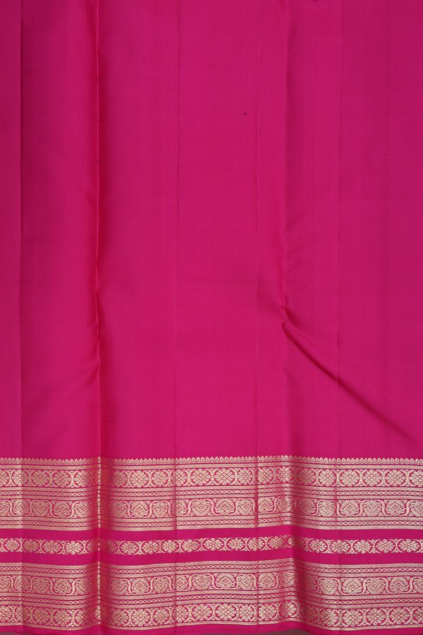 Kanchipuram Silk Saree In Plum Purple With Stripes Design