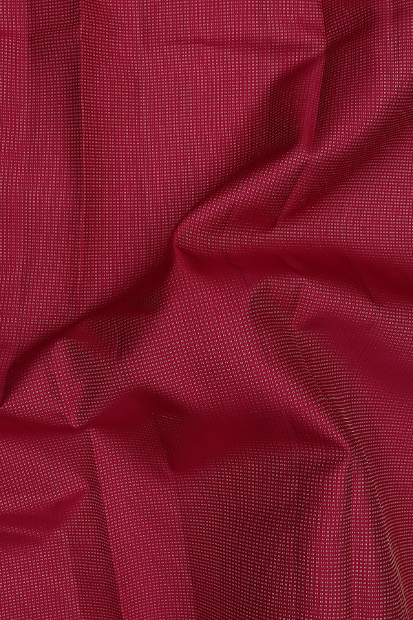 Kanchipuram Silk Saree In Red With Stripes Design