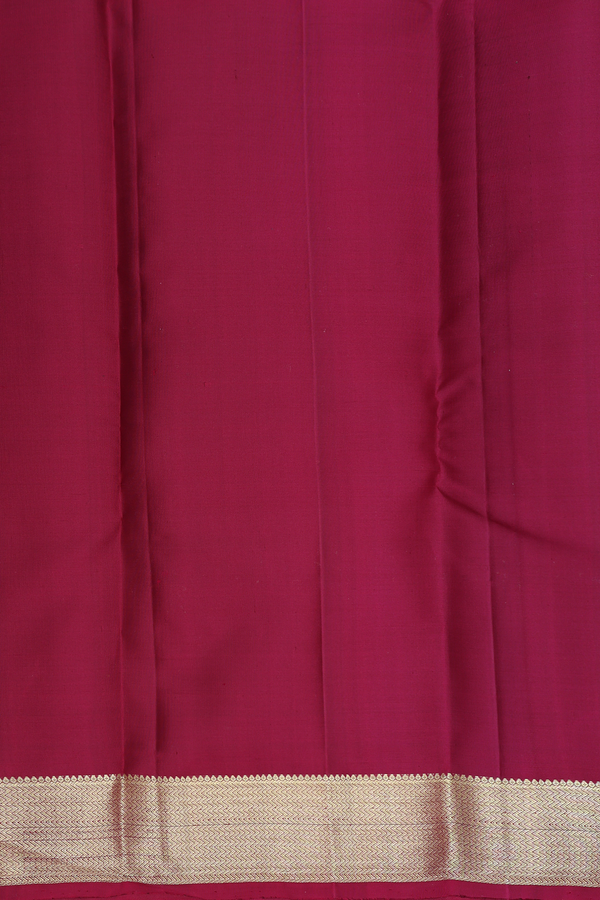 Kanchipuram Silk Saree In Maroon With Peacock Buttas