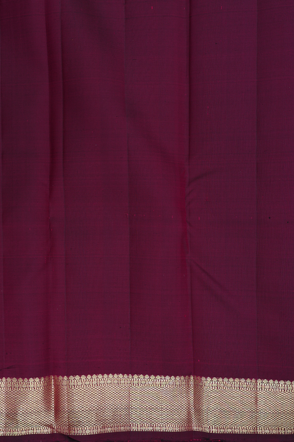 Kanchipuram Silk Saree In Burgundy Chakram Buttas