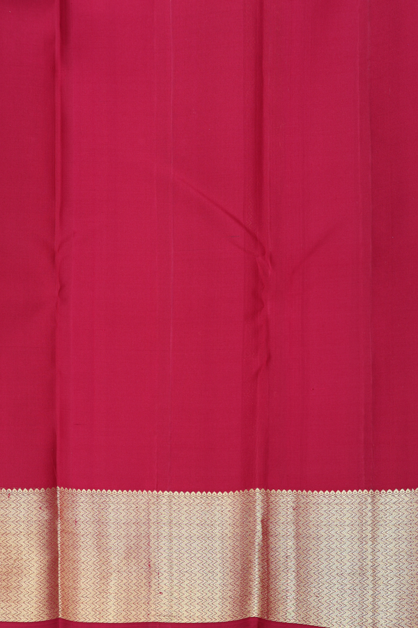 Kanchipuram Silk Saree In Berry Red With Jacquard Pattern