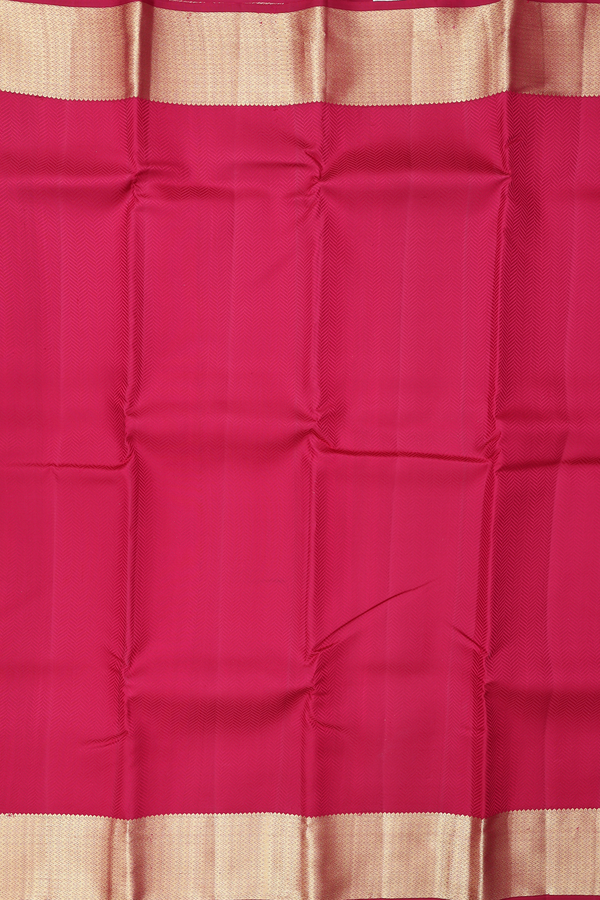 Kanchipuram Silk Saree In Berry Red With Jacquard Pattern