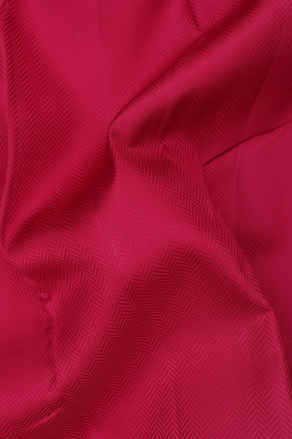 Kanchipuram Silk Saree In Berry Red With Jacquard Pattern