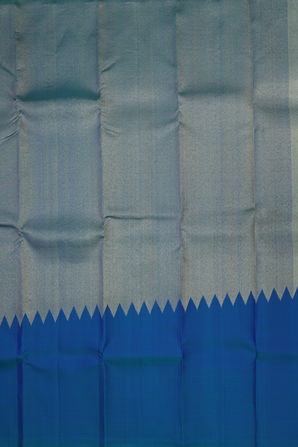 Kanchipuram Silk Saree In Dual Tone With Rising Border
