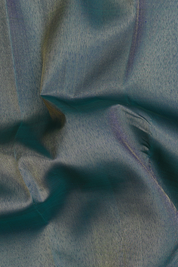 Kanchipuram Silk Saree In Dual Tone With Rising Border