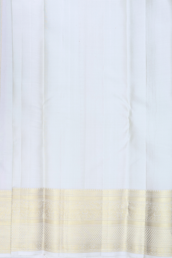Kanchipuram Silk Saree In Sage Green With Jacquard Pattern