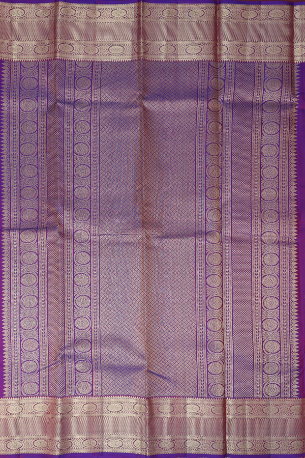 Kanchipuram Silk Saree In Rani Pink With Checks Design
