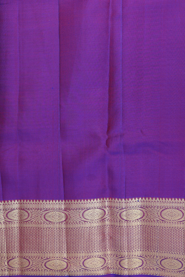Kanchipuram Silk Saree In Rani Pink With Checks Design