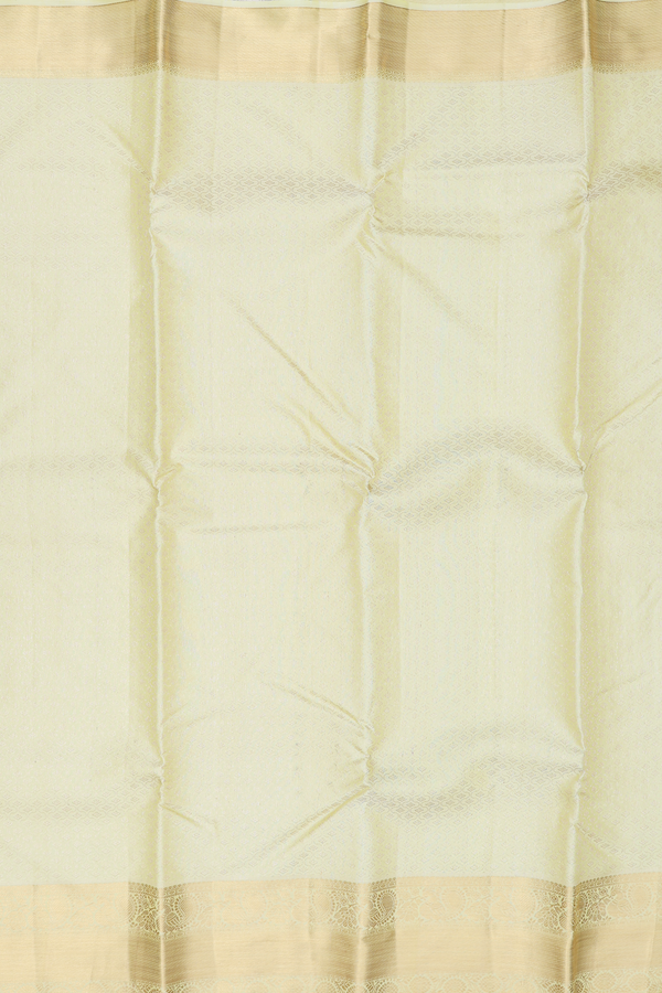 Kanchipuram Silk Saree In Yellow With Ogee Design