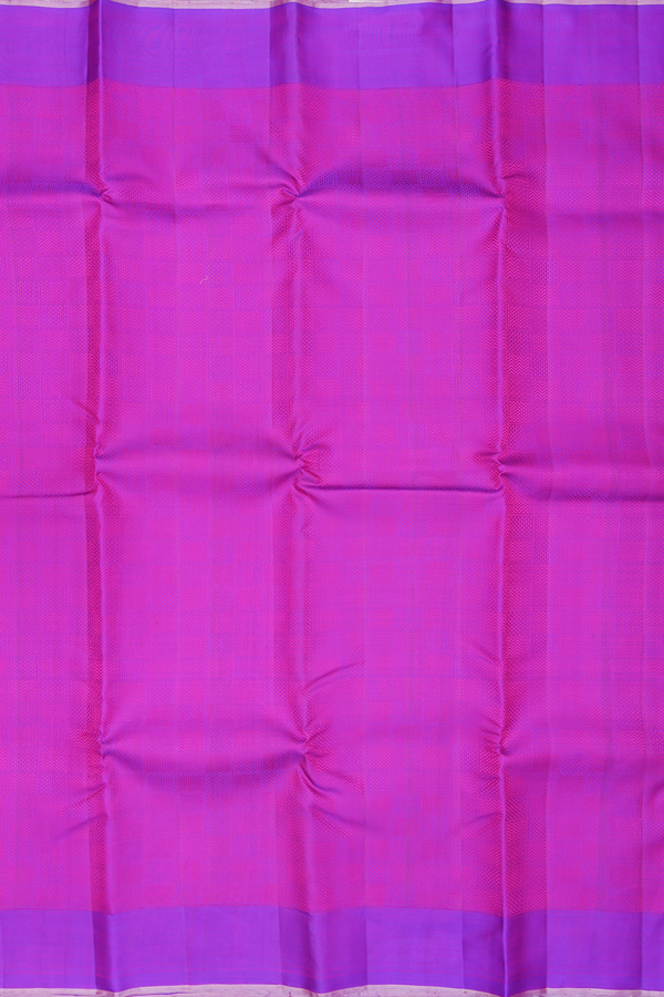 Kanchipuram Silk Saree In Purple With Jacquard Pattern