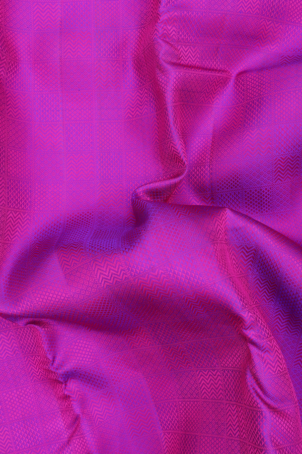 Kanchipuram Silk Saree In Purple With Jacquard Pattern