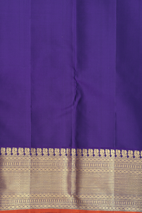 Kanchipuram Silk Saree In Pink With Peacock Buttas