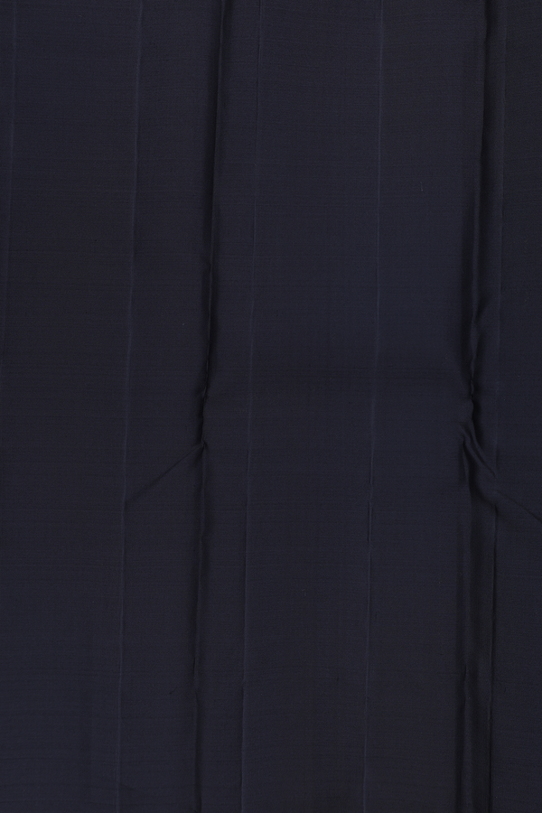 Kanchipuram Silk Saree In Black With Temple Border