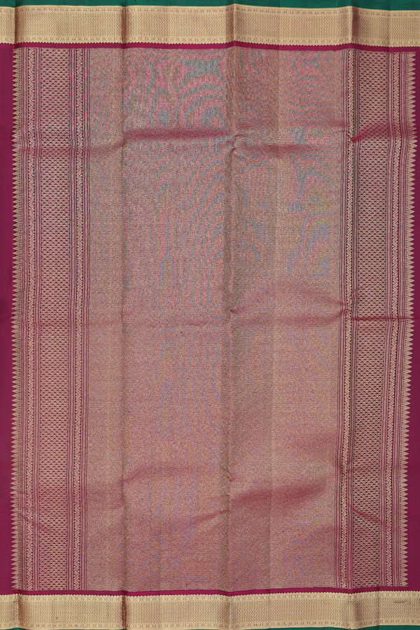 Kanchipuram Silk Saree In Black With Checks Design