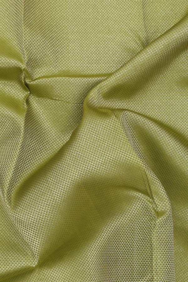 Kanchipuram Silk Saree In Olive Green With Brocade Design