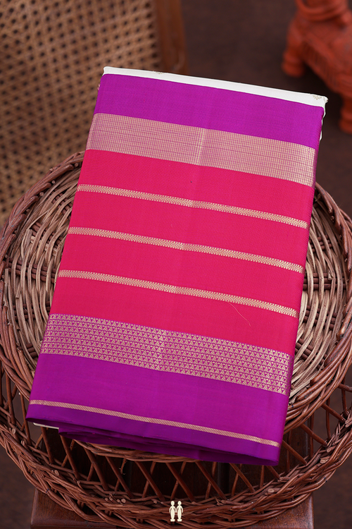 Kanchipuram Silk Saree In Off White With Zari Buttas